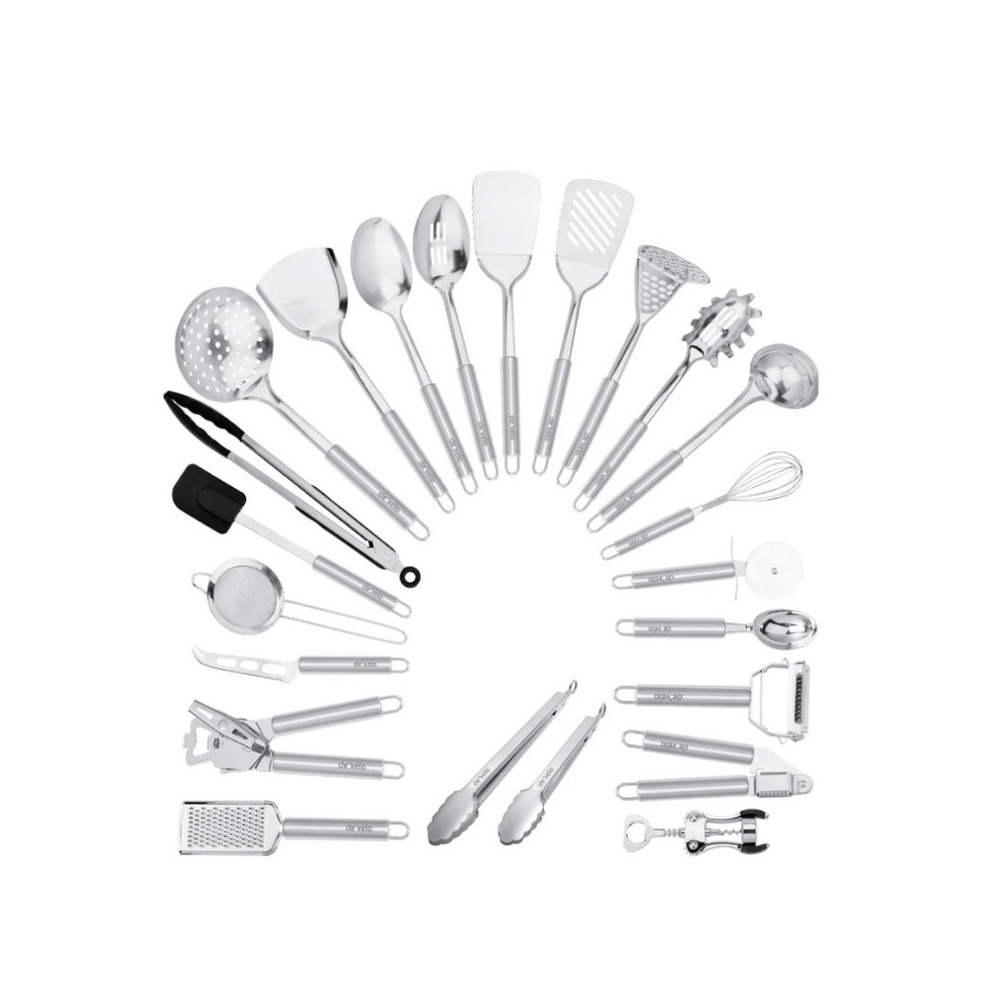 Stainless Steal Kitchen Cooking Utensil Set 23 Piece. New With Box. - Picture 2 of 6